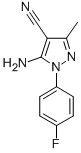Structure of 5-AMINO-1-(4-FLUOROPHENYL)-3-METHYL-1H-PYRAZOLE-4-CARBONITRILE