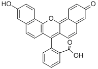 Structure of BENZOIC ACID, 2-(11-HYDROXY-3-OXO-3H-DIBENZO[C,H]XANTHEN-7-YL)-