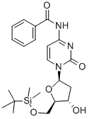 N-苯甲酰基-5-O-叔-丁基二甲基甲硅烷-2-脱氧胞啶, 98+%结构式