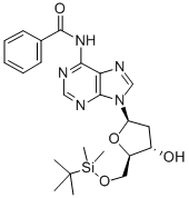 N-苯甲酰基-5-O-叔丁基二甲基硅烷基- 2-脱氧腺苷, 98+%结构式