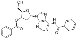 Chemical structure of N6,3'-O-DIBENZOYL-2'-DEOXYADENOSINE