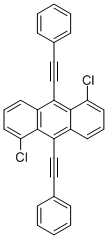 Structure of 9,10-BIS(PHENYLETHYNYL)-1,5-DICHLOROANTHRACENE