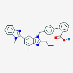 Structure of 4'-[(1,4'-Dimethyl-2'-propyl[2,6'-bi-1H-benzimidazol]-1'-yl)methyl]-[1,1'-biphenyl]-2-carboxylic acid sodium salt