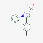 Structure of 1H-Pyrazole, 5-(4-methylphenyl)-1-phenyl-3-(trifluoromethyl)-