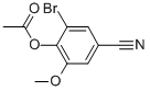 2-溴-4-氰基-6-甲氧基苯基 乙酯结构式