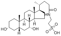 Structure of 2-[4-(3,7-dihydroxy-10,13-dimethyl-2,3,4,5,6,7,8,9,11,12,14,15,16,17-tetradecahydro-1H-cyclopenta[a]phenanthren-17-yl)pentanoylamino]ethanesulfonic acid