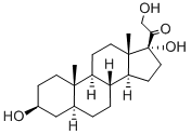 Chemical structure of Pregnan-20-one, 3,17,21-trihydroxy-, (3.beta.,5.alpha.)-