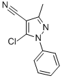 Structure of 1H-Pyrazole-4-carbonitrile, 5-chloro-3-Methyl-1-phenyl-