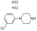 Structure of 1-(3-Chlorophenyl)piperazine dihydrochloride