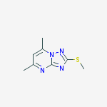 Structure of [1,2,4]Triazolo[1,5-a]pyrimidine, 5,7-dimethyl-2-(methylthio)-