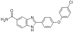 2-(4-(4-氯苯氧基)苯基)-1H-苯并[d]咪唑-6-甲酰胺结构式