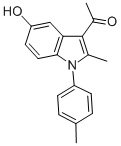 Structure of 1-[5-hydroxy-2-methyl-1-(4-methylphenyl)-1H-indol-3-yl]ethanone