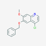 Structure of Quinoline, 4-chloro-7-methoxy-6-(phenylmethoxy)-