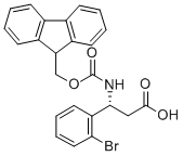 Structure of FMOC-(R)-3-AMINO-3-(2-BROMO-PHENYL)-PROPIONIC ACID