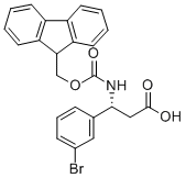 Structure of FMOC-(R)-3-AMINO-3-(3-BROMO-PHENYL)-PROPIONIC ACID