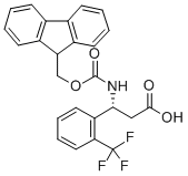 Structure of FMOC-(R)-3-AMINO-3-(2-TRIFLUOROMETHYL-PHENYL)-PROPIONIC ACID