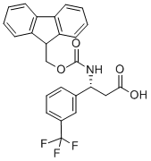 Structure of FMOC-(R)-3-AMINO-3-(3-TRIFLUOROMETHYL-PHENYL)-PROPIONIC ACID