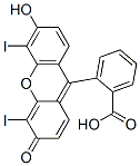 Structure of 2-(6-HYDROXY-4,5-DIIODO-3-OXO-XANTHEN-9-YL)BENZOIC ACID