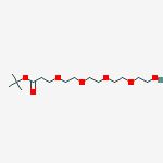Structure of 3,6,9,12-Tetraoxapentadecan-15-oic acid, 1-hydroxy-, 1,1-dimethylethylester