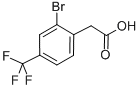 Structure of 2-Bromo-4-(trifluoromethyl)benzeneacetic acid