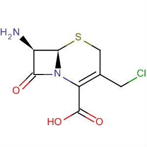 5-Thia-1-azabicyclo[4.2.0]oct-2-ene-2-carboxylic acid,7-amino-3-(chloromethyl)-8-oxo-, (6R,7R)-结构式