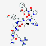 Structure of SAR-ARG-VAL-TYR-ILE-HIS-PRO-PHE-OH