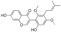 Structure of 7-Hydroxy-3-[6-hydroxy-2,4-dimethoxy-3-(3-methyl-2-butenyl)phenyl]-4H-1-benzopyran-4-one