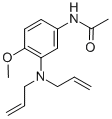 3-(N,N-二烯丙基)氨基-4-甲氧基乙酰苯胺结构式
