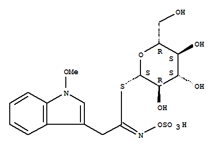 1-methoxy-3-indolylmethylglucosinolate结构式