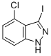 Structure of 4-CHLORO-3-IODO (1H)INDAZOLE