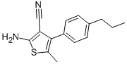 Structure of 2-AMINO-5-METHYL-4-(4-PROPYLPHENYL)THIOPHENE-3-CARBONITRILE