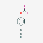 Structure of Benzene, 1-(difluoromethoxy)-4-ethynyl-