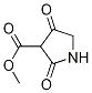 Structure of 3-Pyrrolidinecarboxylic acid, 2,4-dioxo-, methyl ester