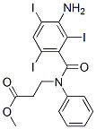 Structure of methyl N-(3-amino-2,4,6-triiodobenzoyl)-N-phenyl-beta-alaninate