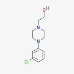 2-[4-(3-chlorophenyl)piperazin-1-yl]ethanol结构式