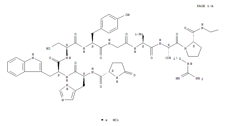 Luteinizing hormone-releasing factor (swine), hydrochloride结构式