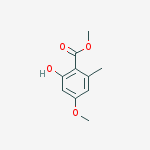 2-Hydroxy-4-methoxy-6-methylbenzoic acid methyl ester结构式