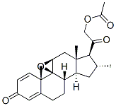 9beta,11beta-epoxy-21-hydroxy-16alpha-methylpregna-1,4-diene-3,20-dione 21-acetate结构式