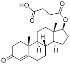 4-雄甾烯-17Β-醇-3-酮-17-半琥珀酸酯结构式