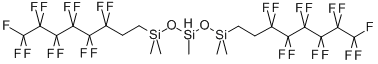 Structure of BIS((TRIDECAFLUORO-1,1,2,2-TETRAHYDROOCTYL)DIMETHYLSILOXY)METHYLSILANE