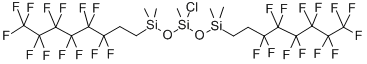 BIS[(1H,1H,2H,2H-PERFLUOROOCTYL)DIMETHYLSILOXY]CHLOROMETHYLSILANE结构式