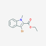 Ethyl 3-bromo-1-methylindole-2-carboxylate结构式