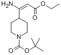 Structure of (E)-tert-butyl 4-(1-amino-3-ethoxy-3-oxoprop-1-enyl)piperidine-1-carboxylate