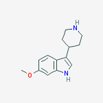 1H-Indole, 6-methoxy-3-(4-piperidinyl)-结构式