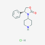 (R)-4-Phenyl-3-(piperidin-4-yl)oxazolidin-2-one hydrochloride结构式