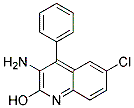 Structure of 2(1H)-Quinolinone, 3-amino-6-chloro-4-phenyl-