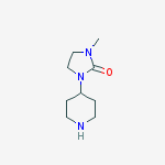 2-Imidazolidinone, 1-methyl-3-(4-piperidinyl)-结构式