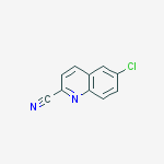 Structure of 2-Quinolinecarbonitrile, 6-chloro-