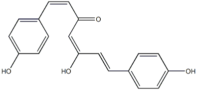 Structure of 1,4,6-Heptatrien-3-one, 5-hydroxy-1,7-bis(4-hydroxyphenyl)-,(1E,4Z,6E)-