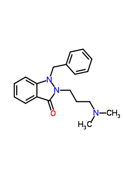 Structure of 1-benzyl-2-[3-(dimethylamino)propyl]indazol-3-one
